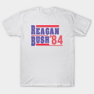 regan bush 84 stripped design american theme T-Shirt